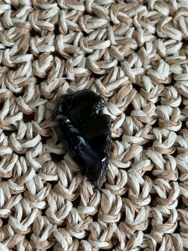 Pilspiss, 2-3cm sort obsidian